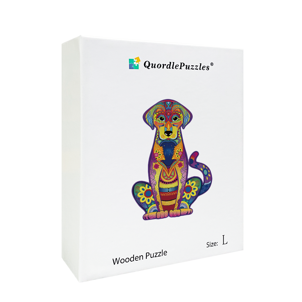 Drewniana układanka labrador