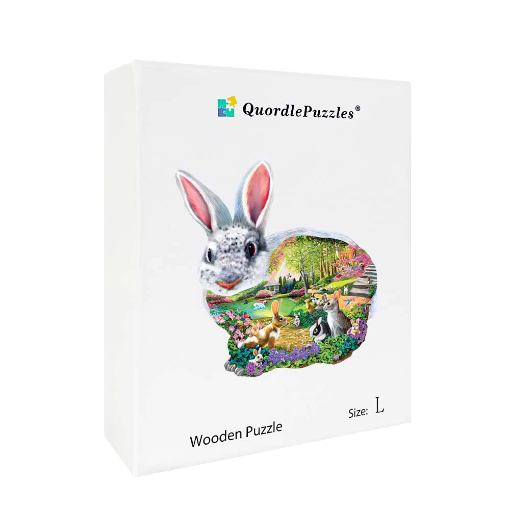 🔥Ostatni dzień 92% - drewniane puzzle z króliczkiem i dziurką