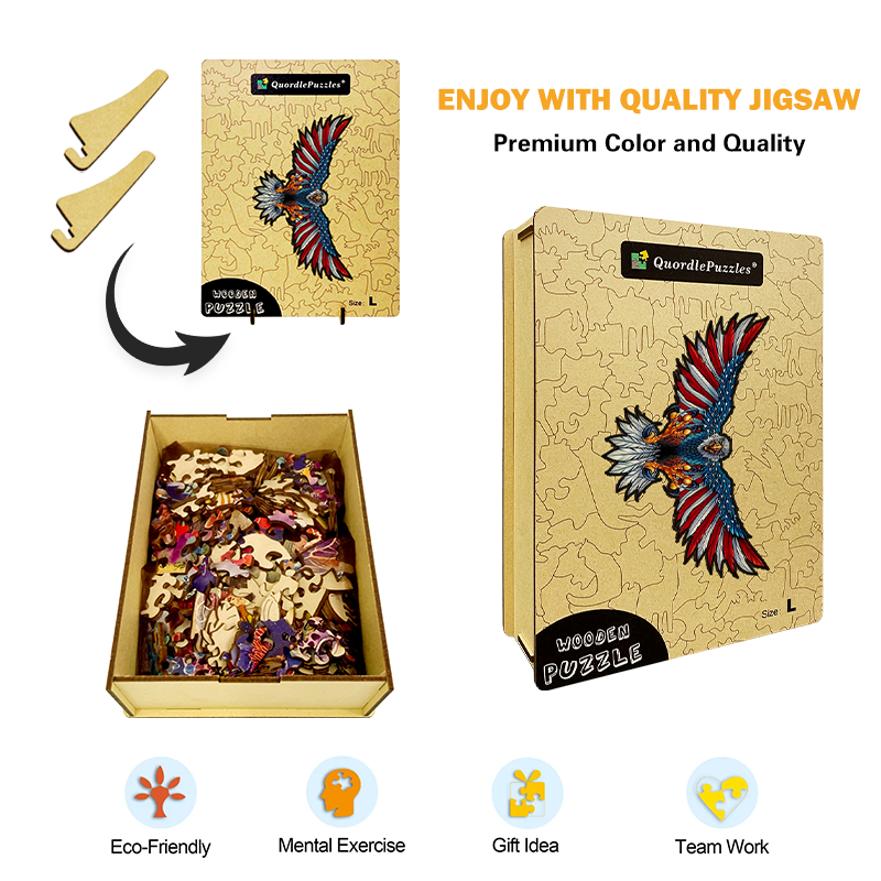 🔥 Ostatni dzień! 90% zniżki na drewniane puzzle z American Eagle