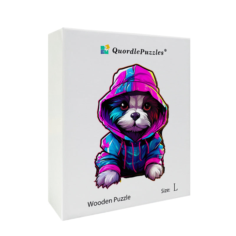 Drewniana układanka autorstwa hooded dog