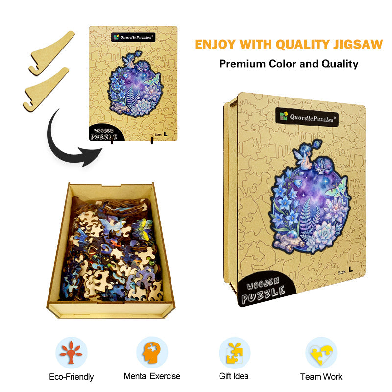 Galaktyczny Figlarny Kosmiczny Odkrywca – Drewniane Puzzle