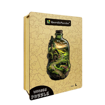 Sekretny świat w szkle– drewniane puzzle