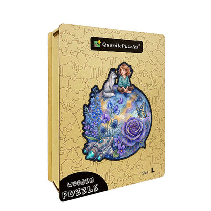 Figlarna Dziewczynka & Lis – Drewniane Puzzle
