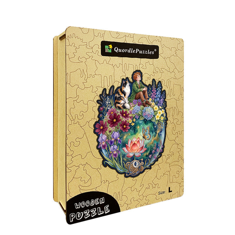 Marzycielka & Magiczny Kot – Drewniane Puzzle