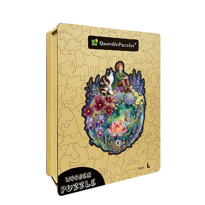 Marzycielka & Magiczny Kot – Drewniane Puzzle