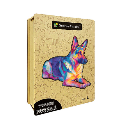 Artystyczny Pies – Drewniane Puzzle