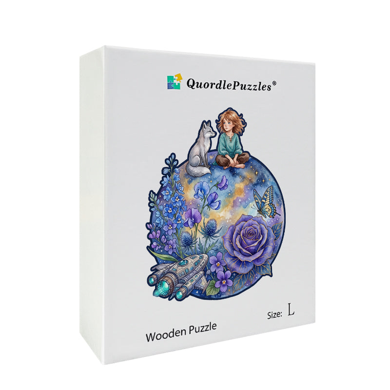Figlarna Dziewczynka & Lis – Drewniane Puzzle