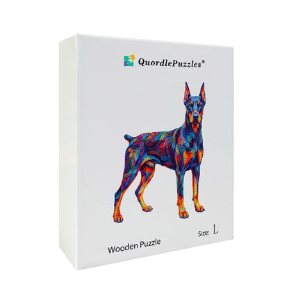 Żywy Doberman – Drewniane Puzzle