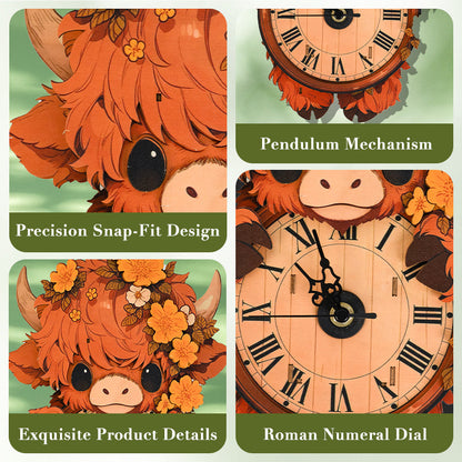 Blooming Timekeeper Träklocka Pussel