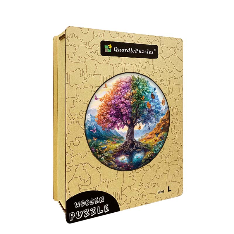 3D Drewniane Puzzle Drzewo Motyli