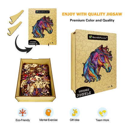🔥Ostatni dzień 92% - drewniana układanka rainbow horse