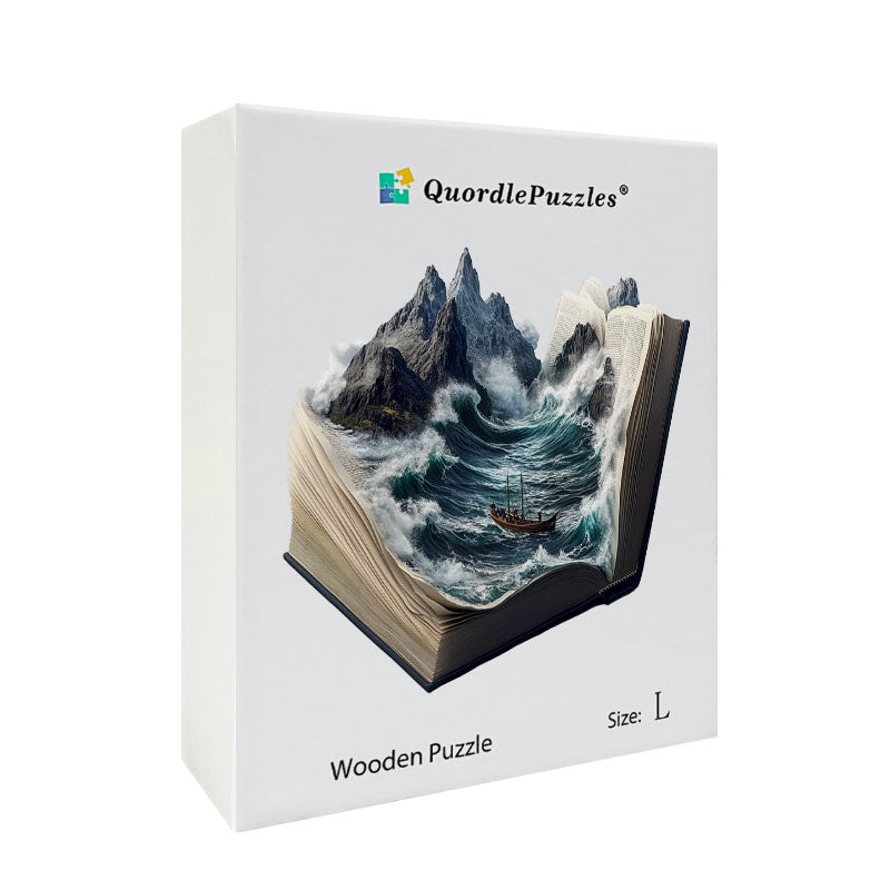 3D puzzle drewniane oceanicznej burzy