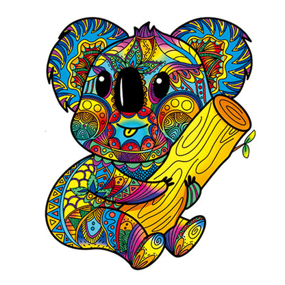 Drewniana układanka kolorowa koala
