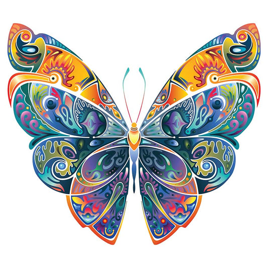 Drewniana układanka piękny motyl