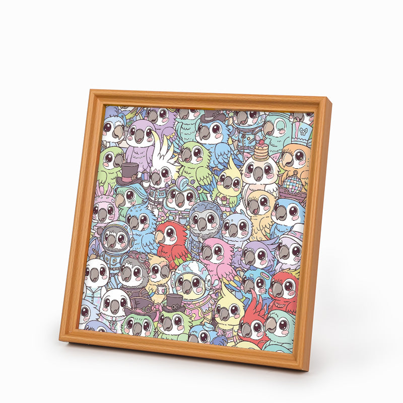 Budgerigar - Drewniane puzzle do kolorowania