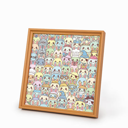 Bunny - Drewniane puzzle do kolorowania