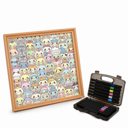 Bunny - Drewniane puzzle do kolorowania