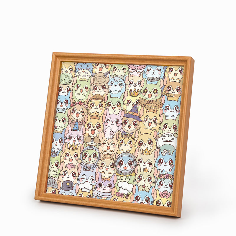 Chinchilla - Drewniane puzzle do kolorowania