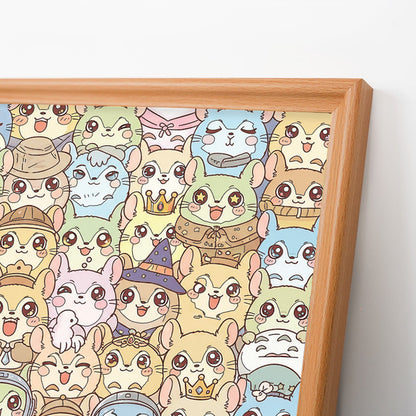 Chinchilla - Drewniane puzzle do kolorowania