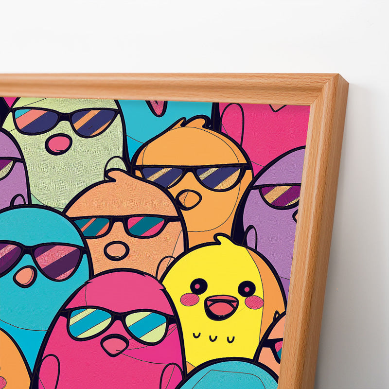 Cool Birds - Drewniane puzzle do kolorowania