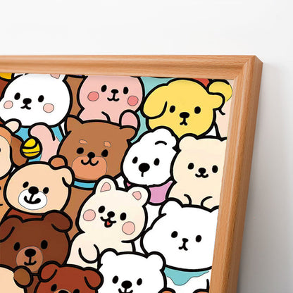 Forest Companions - Drewniane puzzle do kolorowania