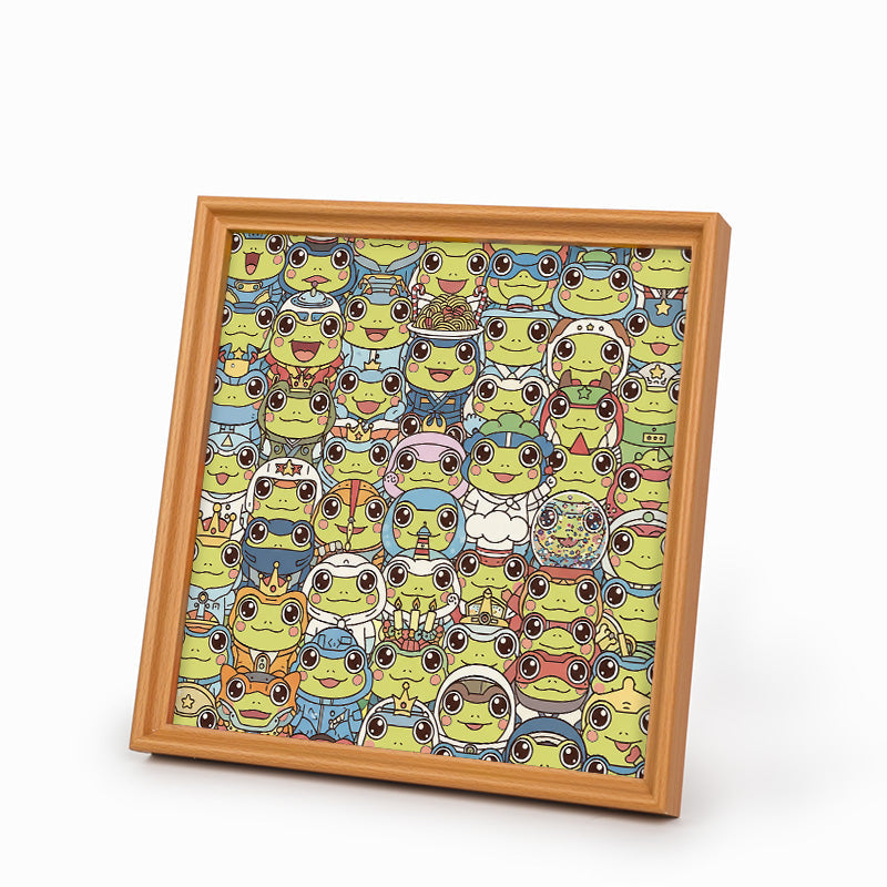 Frog - Drewniane puzzle do kolorowania