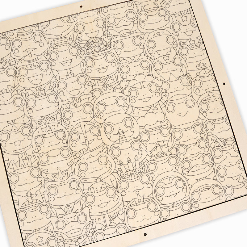 Frog - Drewniane puzzle do kolorowania