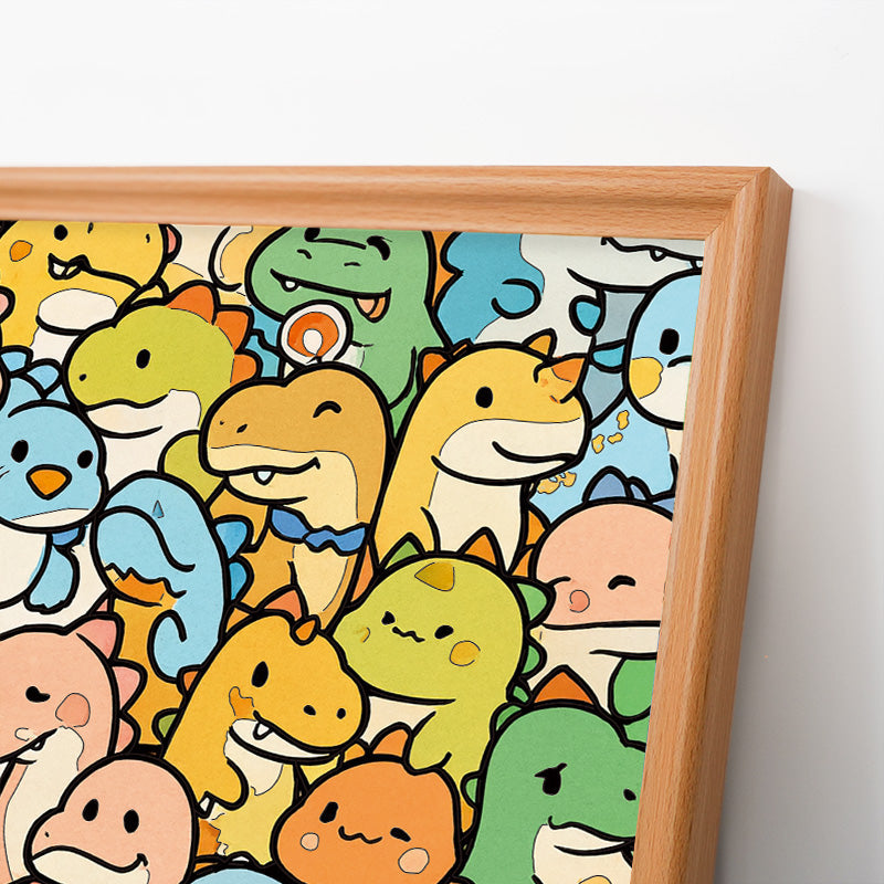 Little Dragon - Drewniane puzzle do kolorowania