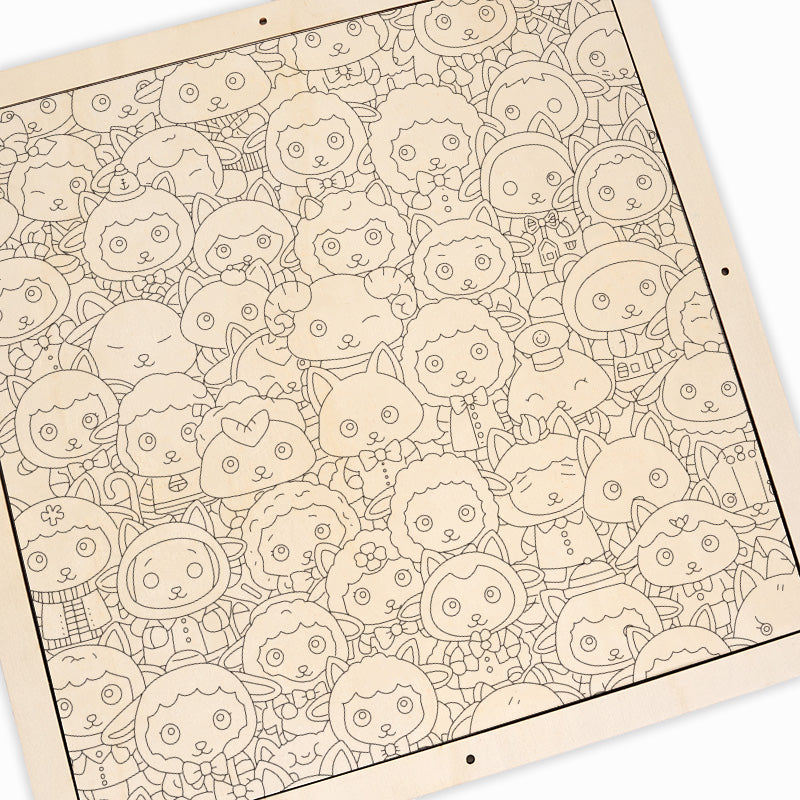 owca - Drewniane puzzle do kolorowania