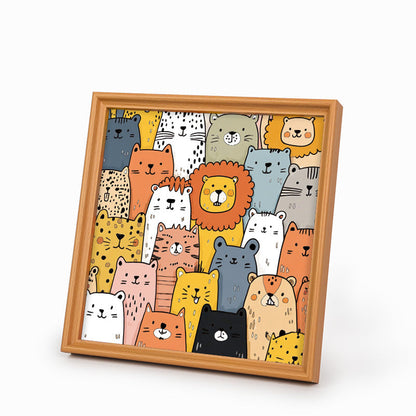 Shiba Inu - Drewniane puzzle do kolorowania