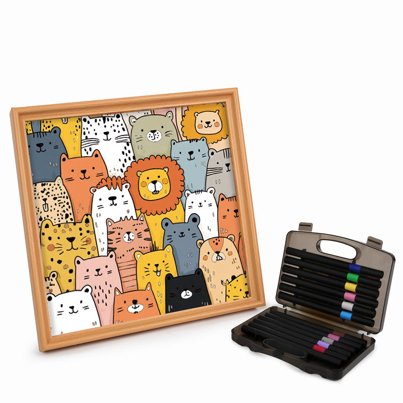 Shiba Inu - Drewniane puzzle do kolorowania