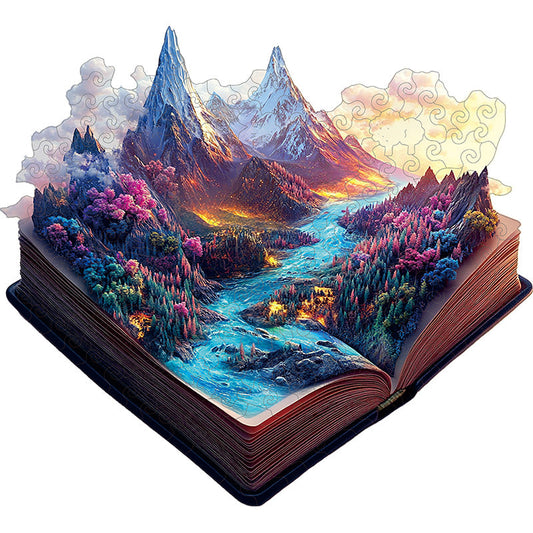 3D puzzle drewniane książki magicznej góry