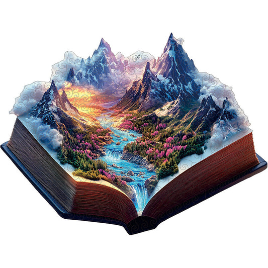 3D puzzle drewniane majestatycznych gór