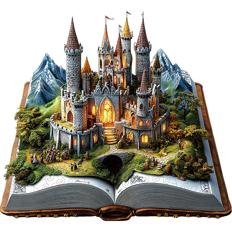 3D puzzle drewniane zamku zaklętego