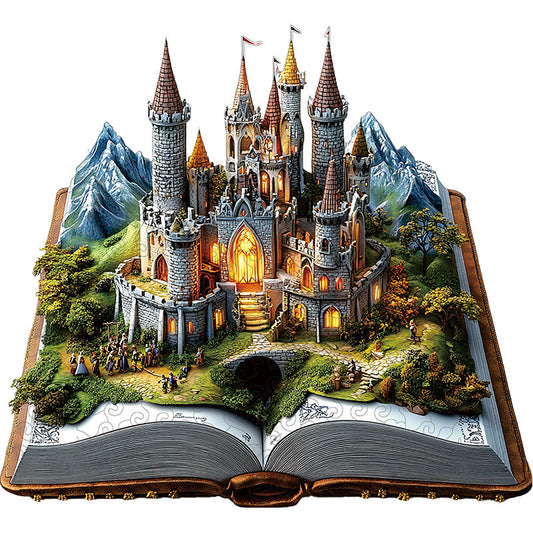 3D puzzle drewniane zamku zaklętego