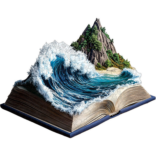 3D puzzle drewniane fali oceanicznej