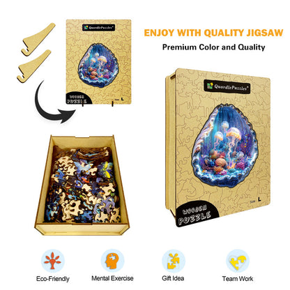 Puzzle in legno Fantasia subacquea delle conchiglie