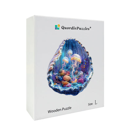 Puzzle in legno Fantasia subacquea delle conchiglie