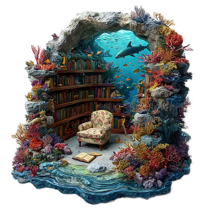 Puzzle in legno Biblioteca subacquea