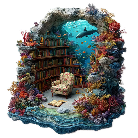 Puzzle in legno Biblioteca subacquea