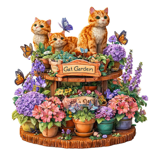 Puzzle in legno Giardino dei gatti