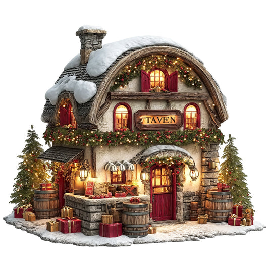 Puzzle in legno Taverna di Natale