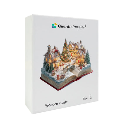 Puzzle in legno "Libro pop-up natalizio"