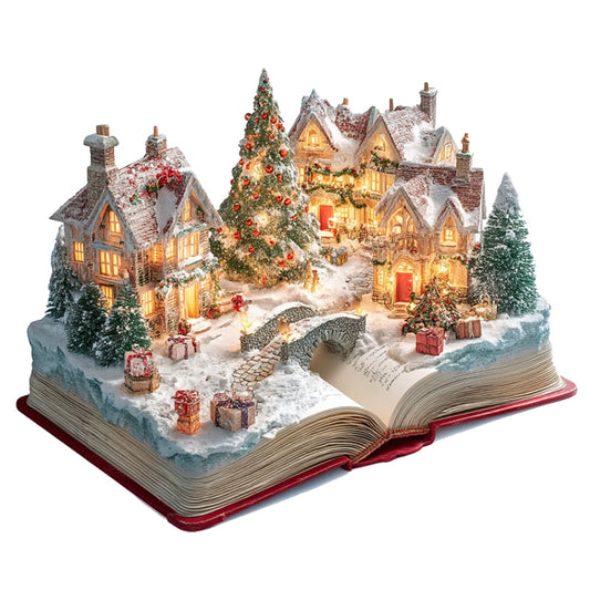Puzzle in legno "Libro pop-up natalizio"