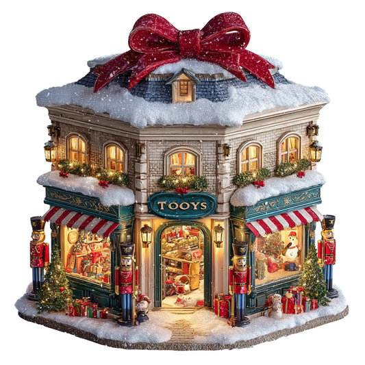 Puzzle in legno "Negozio di Natale"