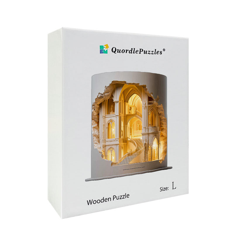 Gotycka Katedra Drewniane Puzzle