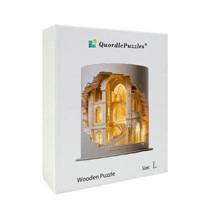 Gotycka Katedra Drewniane Puzzle