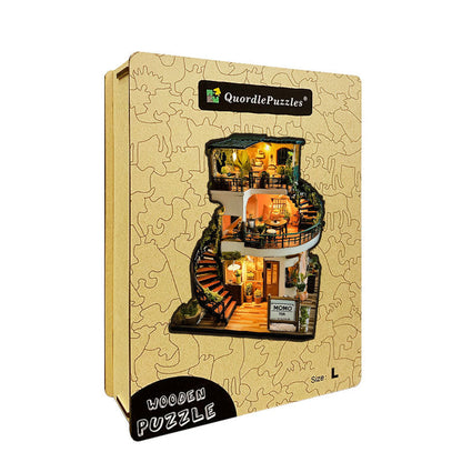 Dom Herbaty Drewniane Puzzle