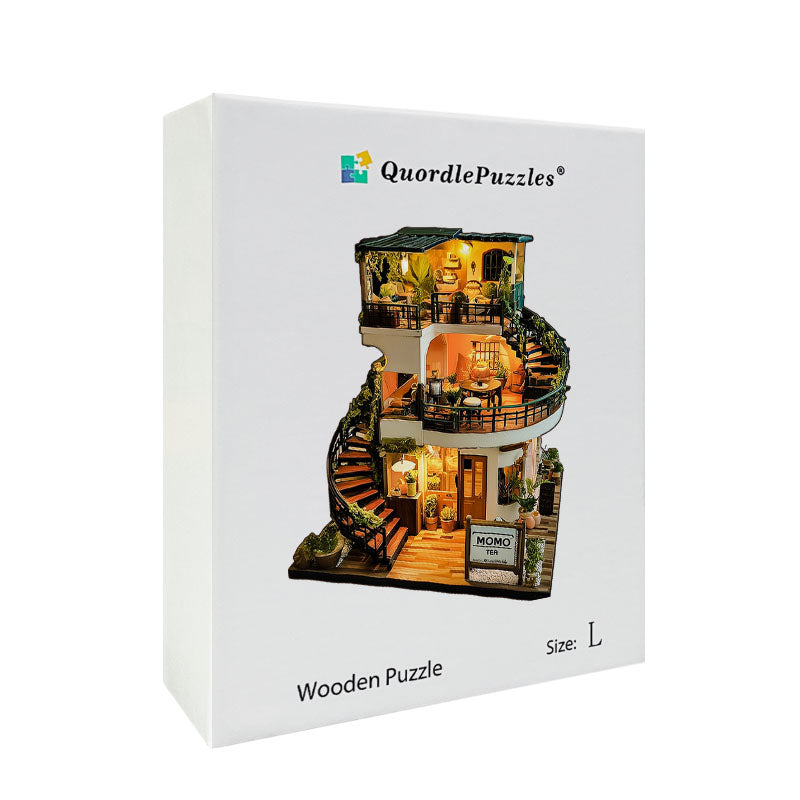 Dom Herbaty Drewniane Puzzle