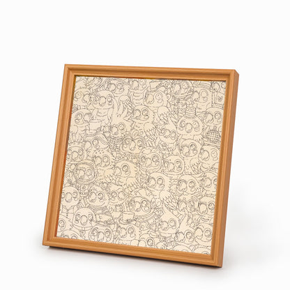 Budgerigar - Drewniane puzzle do kolorowania